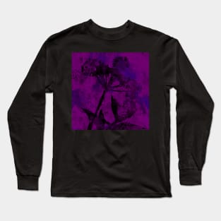 Neon Purple Cow Parsley Long Sleeve T-Shirt